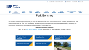 Barco Products - Outdoor Park Benches