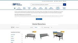 Barco Products - Commercial Metal Park Benches