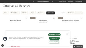 Bassett - Ranlo Leather Ottoman