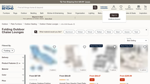 Bed Bath & Beyond - Folding Outdoor Chaise Lounges