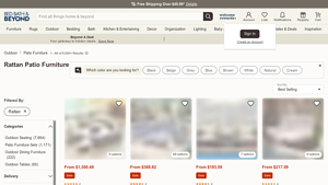 Bed Bath & Beyond - Cushioned Swivel Patio Wicker Furniture Set