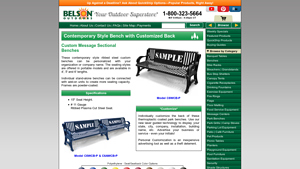 Belson - Customized Garden Series Park Benches