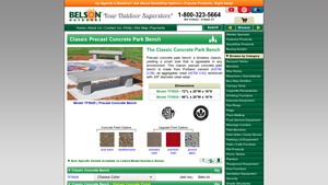 Belson - Classic Precast Concrete Park Benches