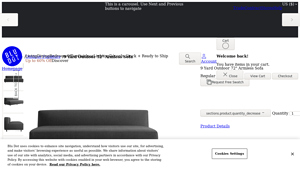 Blu Dot - 9 Yard Outdoor 72 Armless Sofa