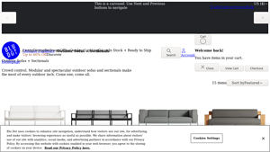 Blu Dot - White Carbon Skiff Outdoor 2 Seat Sofa