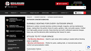 Bohlmann - Outdoor Concrete Benches
