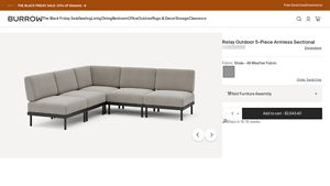 Burrow - Relay Outdoor 5-Piece Armless Sectional