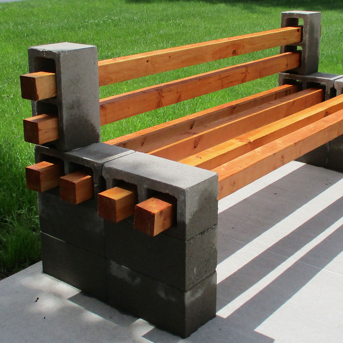 An application scenario or product detail of cement block bench - Image 1