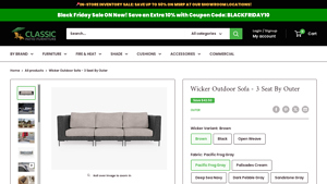 Outer - Wicker Outdoor Sofa 3 Seat