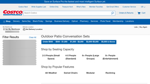 Costco - Outdoor Patio Conversation Sets