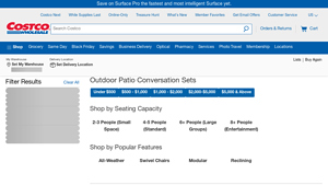 Costco - Outdoor Patio Seating Sets