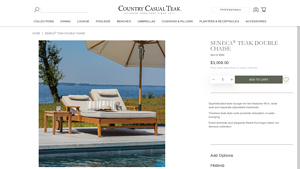 Country Casual Teak - Seneca® Outdoor Double Chaise