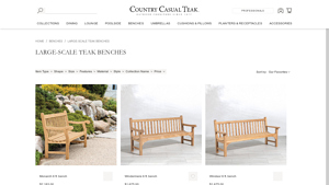 Country Casual Teak - Commercial Grade Teak Park Benches