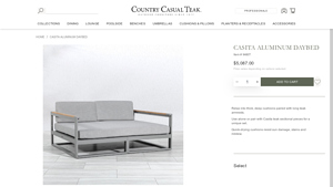 Country Casual Teak - Casita Aluminum Daybed