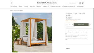 Country Casual Teak - Casita Teak Cabana Daybed