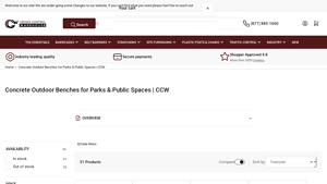 Crowd Control Warehouse - Concrete Outdoor Benches