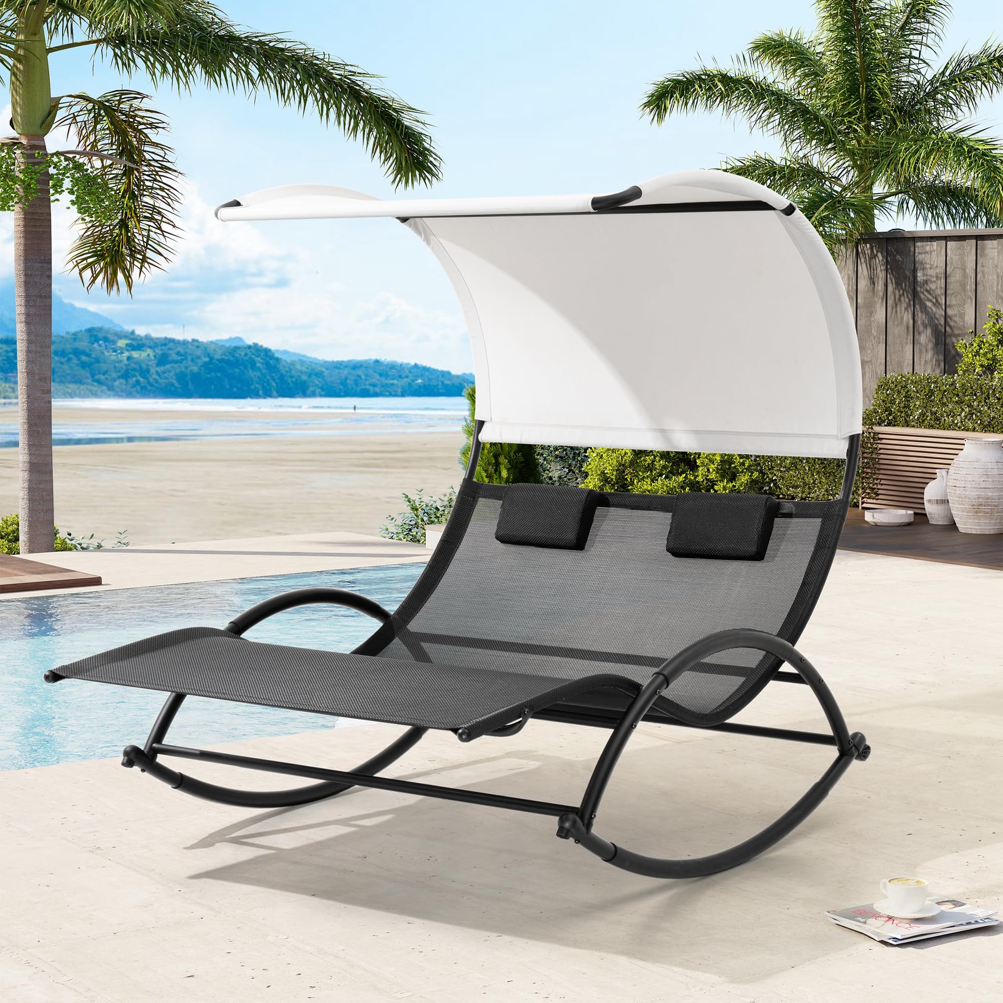 An application scenario or product detail of double outdoor chaise lounge - Image 15