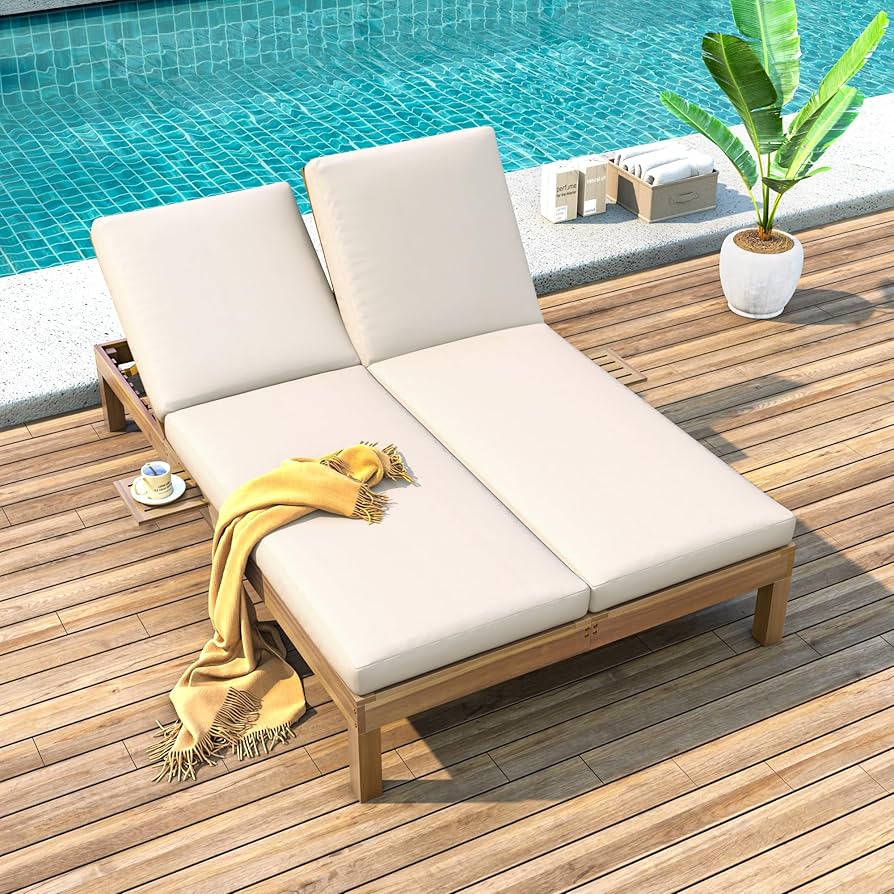 An application scenario or product detail of double outdoor chaise lounge - Image 22