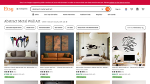Etsy - Abstract Metal Wall Art