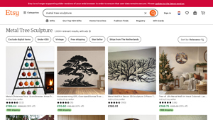 Etsy - Unique Metal Tree Sculptures