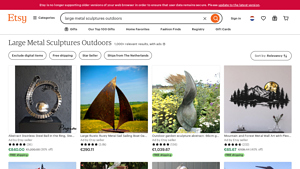 Etsy - Large Metal Sculptures Outdoors