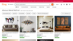 Etsy - Abstract Metal Wall Art