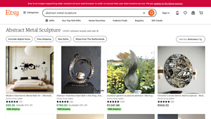 Etsy - Unique Abstract Metal Sculptures