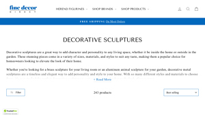 Fine Decor Direct - Decorative Metal Sculptures