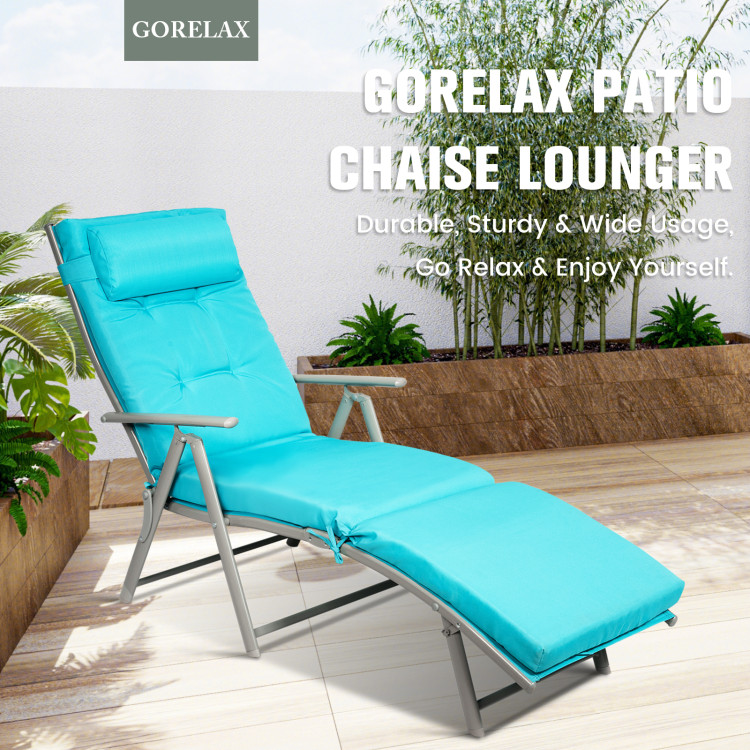 An application scenario or product detail of foldable chaise lounge chairs outdoor - Image 10