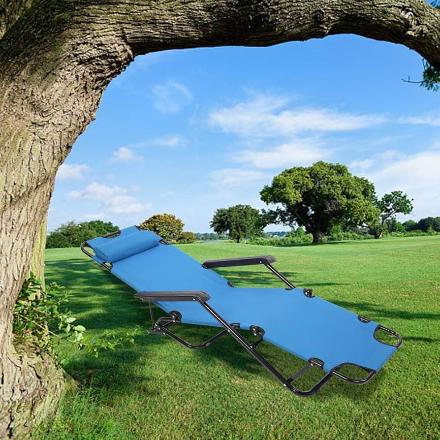 An application scenario or product detail of foldable chaise lounge chairs outdoor - Image 11