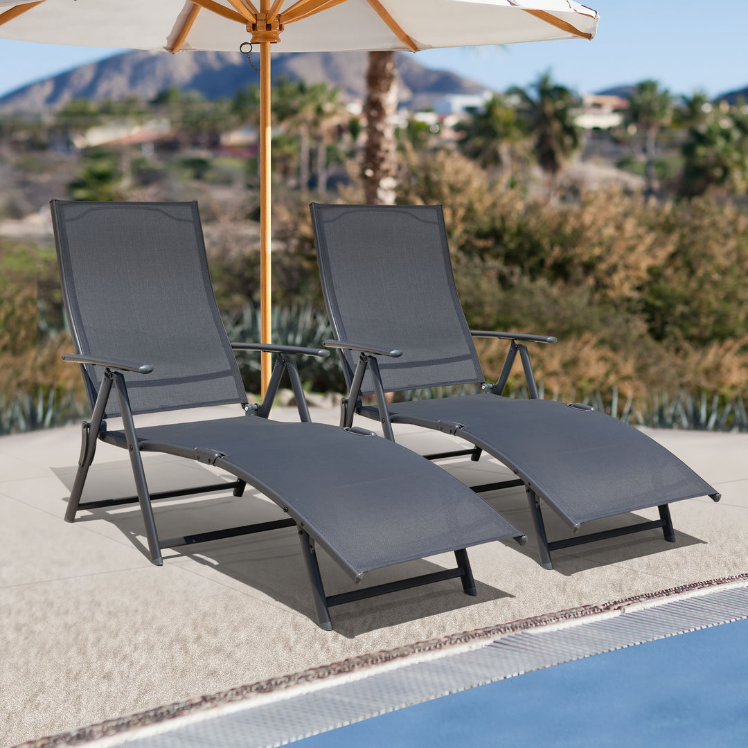 An application scenario or product detail of foldable chaise lounge chairs outdoor - Image 14