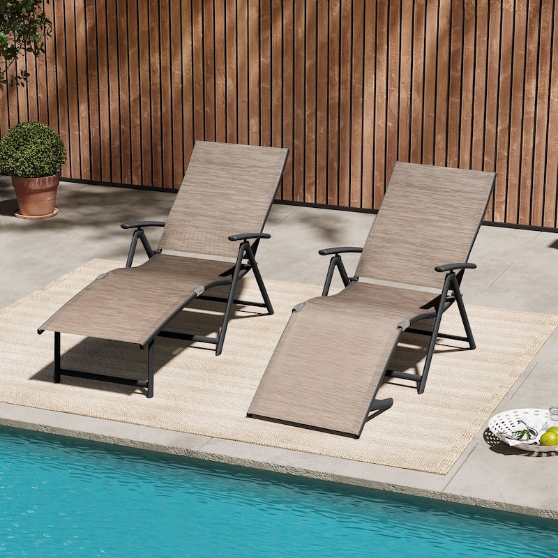 An application scenario or product detail of foldable outdoor chaise lounge chair - Image 18