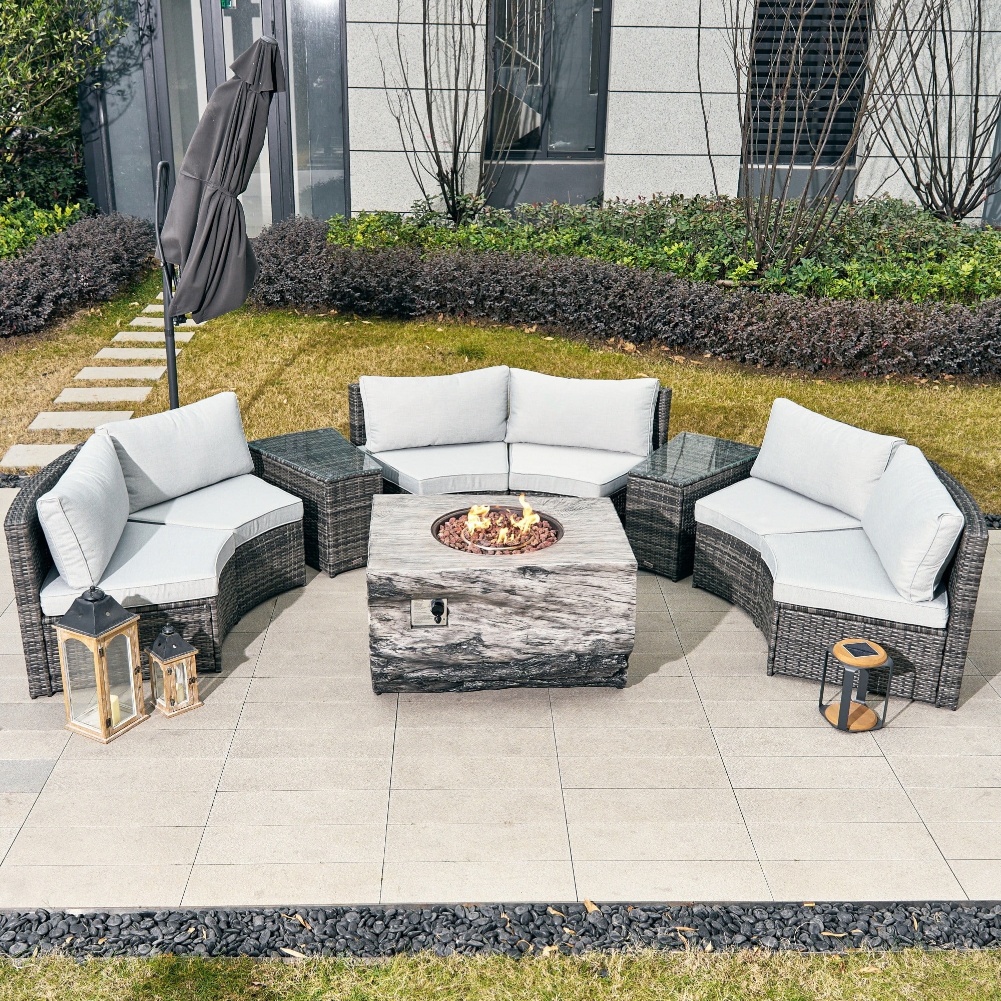 An application scenario or product detail of half moon outdoor sofa - Image 1