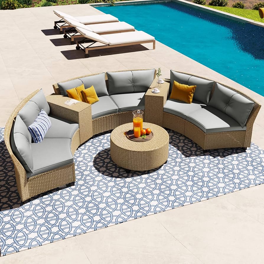An application scenario or product detail of half moon outdoor sofa - Image 2