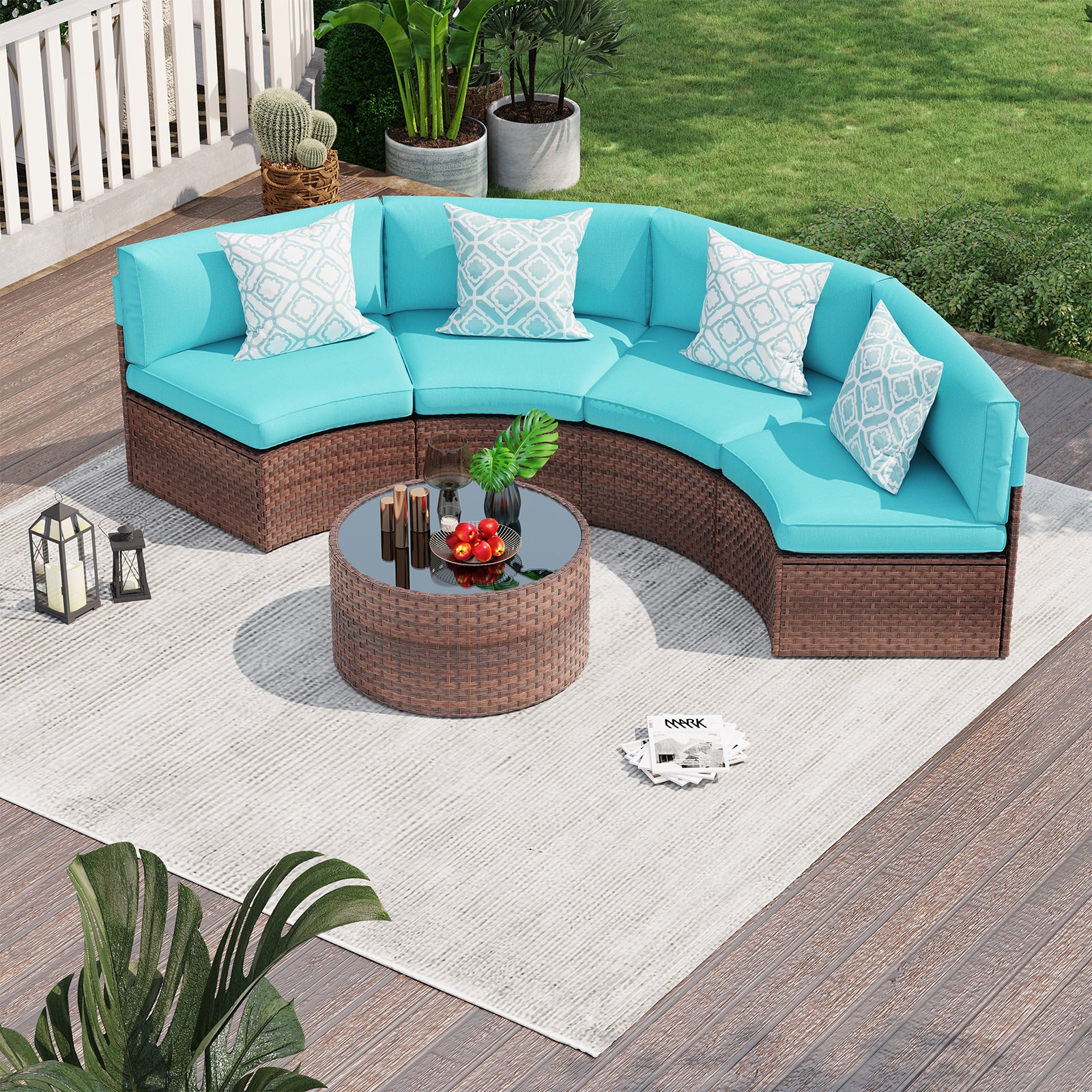 An application scenario or product detail of half moon outdoor sofa - Image 4