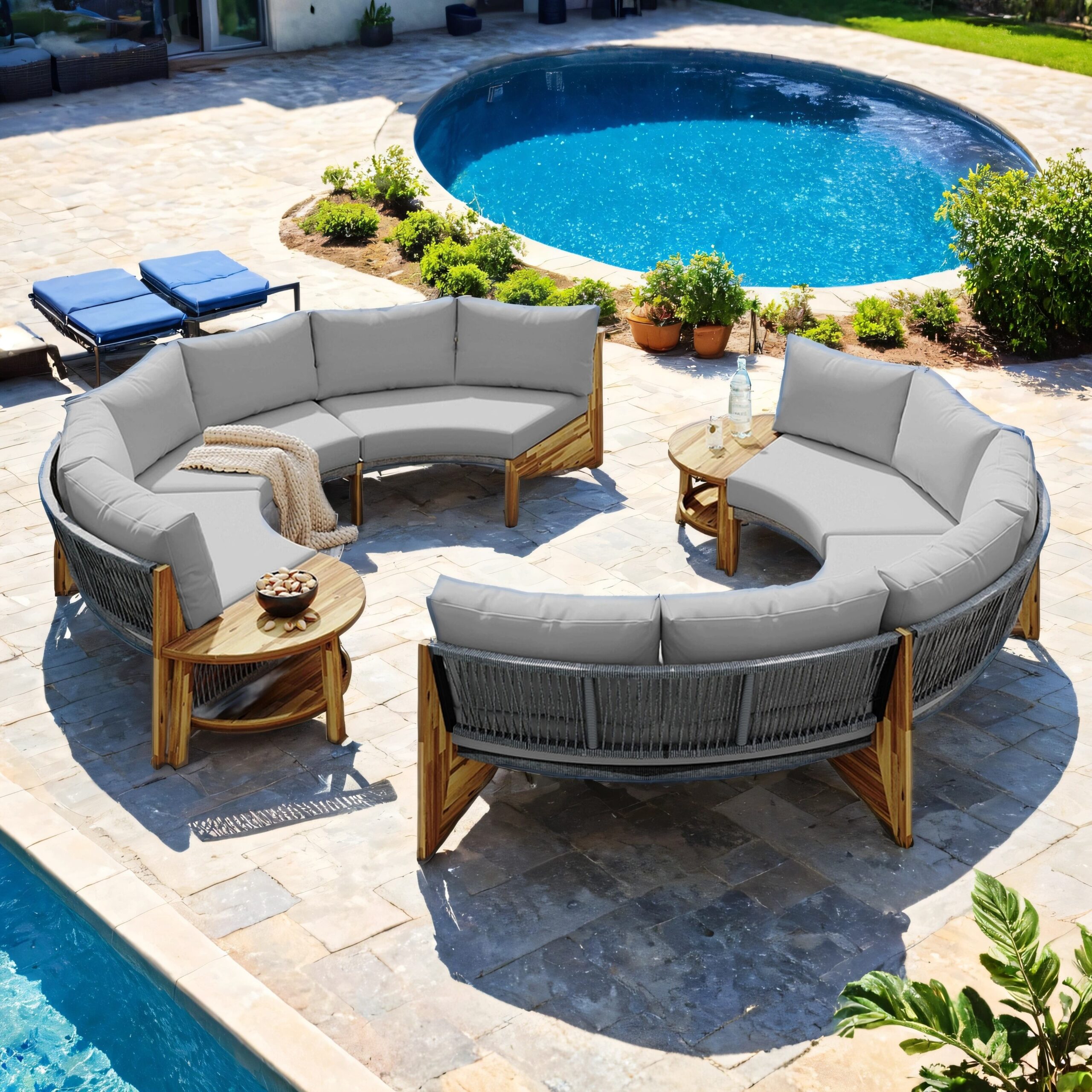 An application scenario or product detail of half moon outdoor sofa - Image 7
