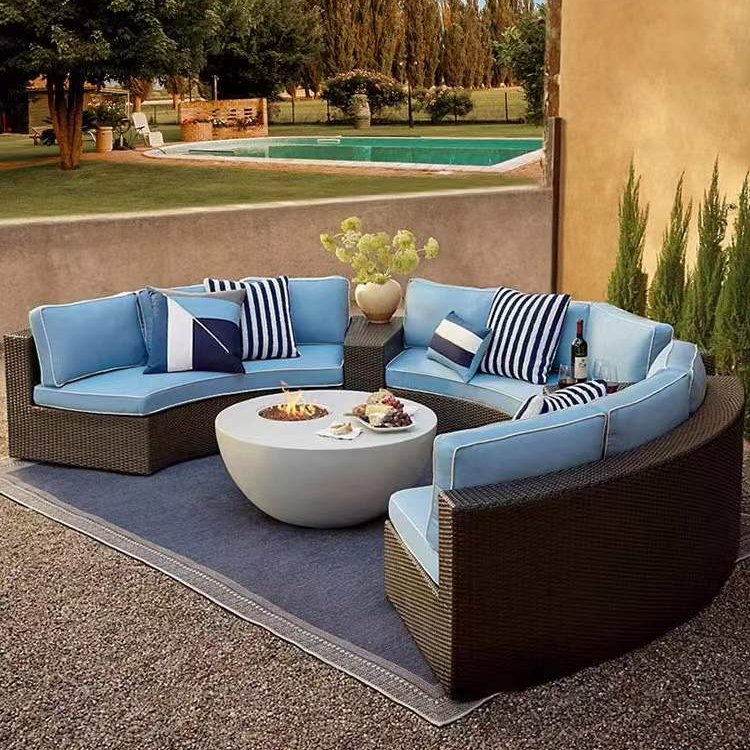 An application scenario or product detail of half moon outdoor sofa - Image 9