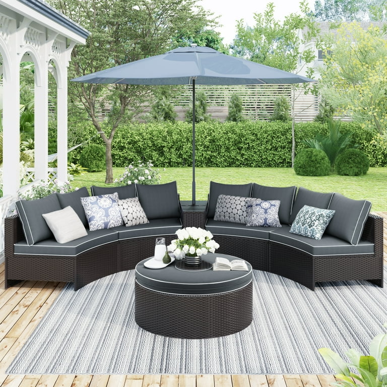 An application scenario or product detail of half moon outdoor sofa - Image 11