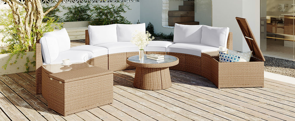 An application scenario or product detail of half moon outdoor sofa - Image 18