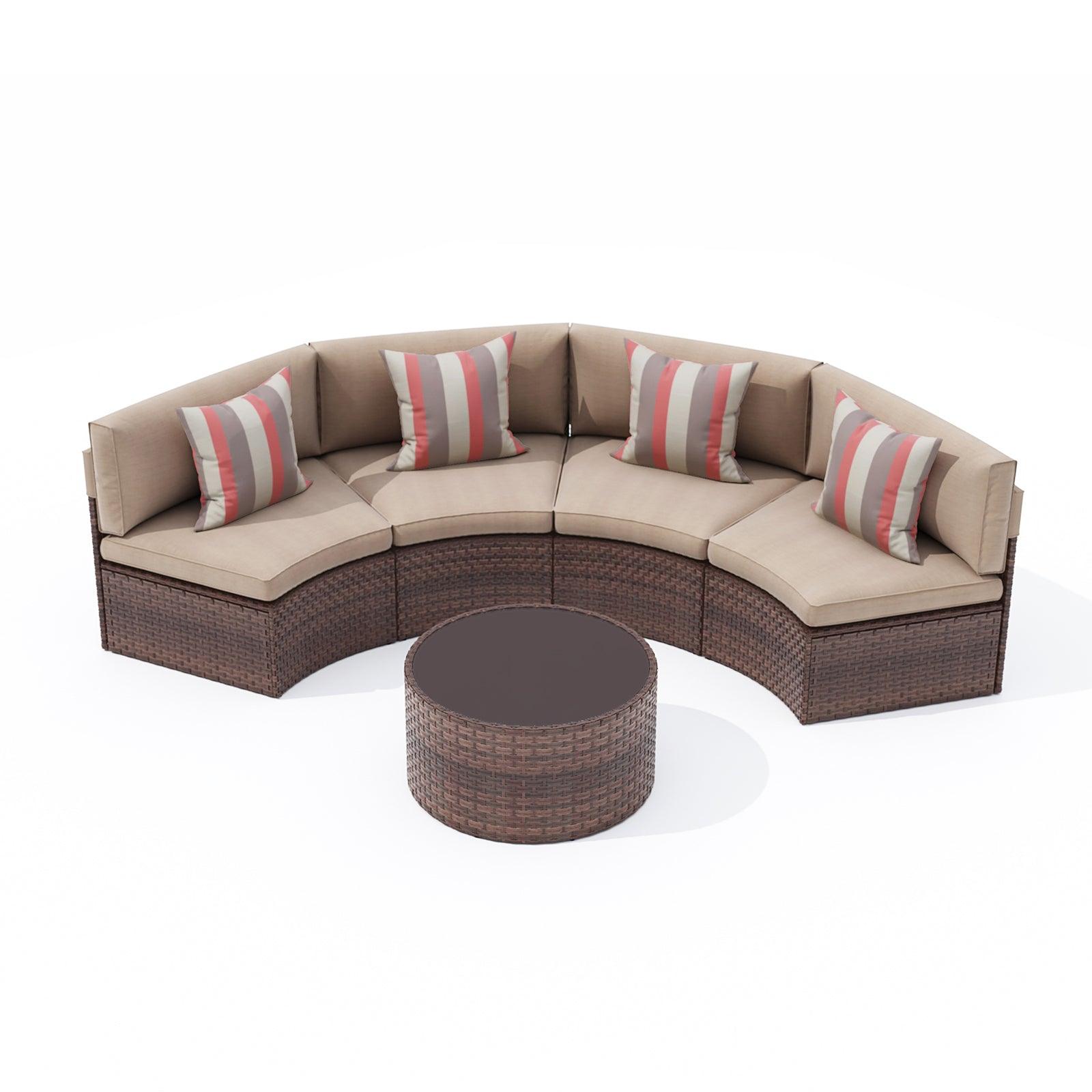 An application scenario or product detail of half moon outdoor sofa - Image 21