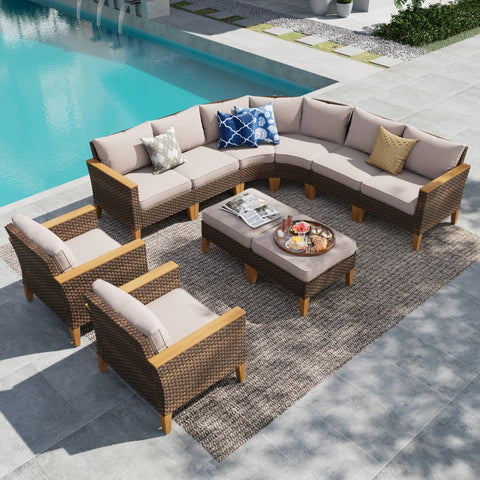 An application scenario or product detail of half moon outdoor sofa - Image 22