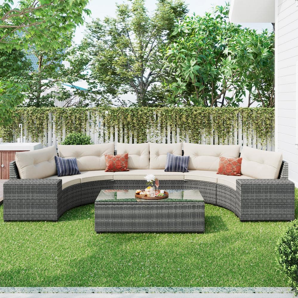 An application scenario or product detail of half moon outdoor sofa - Image 23