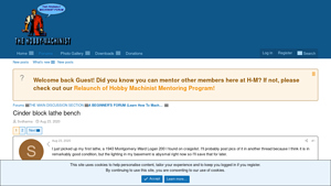 Hobby Machinist - Cinder Block Lathe Bench Setup