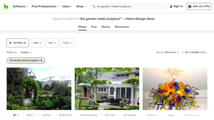 Houzz - Art Garden Metal Sculpture