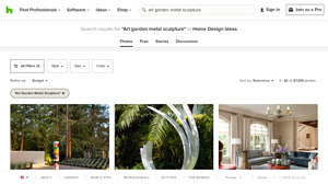 Houzz - Art Garden Metal Sculpture