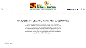 In The Garden and More - Artisan Garden Statues and Yard Art