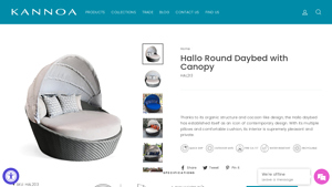 Kannoa - Hallo Round Daybed with Canopy