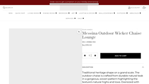 Lillian August - Messina Outdoor Wicker Chaise Lounge