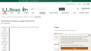 L.L. Bean - All-Weather Chaise Lounger with Arms