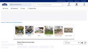 Lowe's - Rattan Patio Furniture Sets